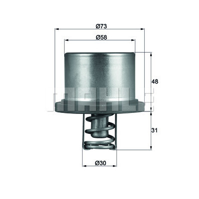 Termostato, liquido di raffreddamento MAHLE ORIGINAL THD 2 89