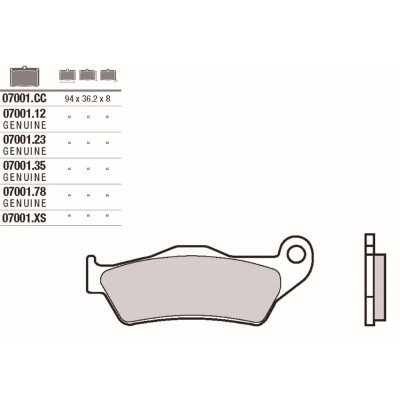 Set pastiglie freno BREMBO 07001XSBRE