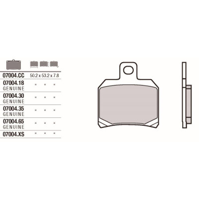 Set pastiglie freno BREMBO 07004BRE