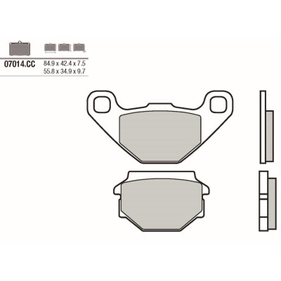 Set pastiglie freno BREMBO 07014BRE