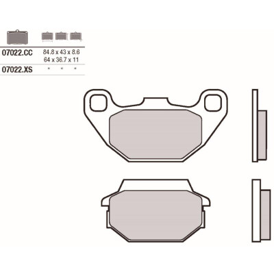 Set pastiglie freno BREMBO 07022BRE