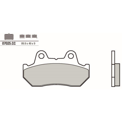 Set pastiglie freno BREMBO 07025BRE