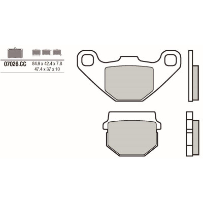 Set pastiglie freno BREMBO 07026BRE