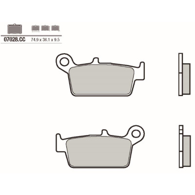 Set pastiglie freno BREMBO 07028BRE