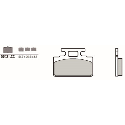 Set pastiglie freno BREMBO 07031BRE