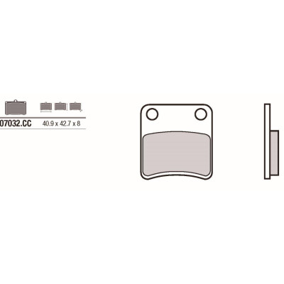 Set pastiglie freno BREMBO 07032BRE