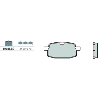 Set pastiglie freno BREMBO 07041BRE