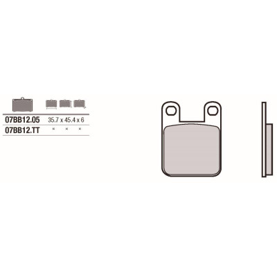 Set pastiglie freno BREMBO 07BB12TTBRE