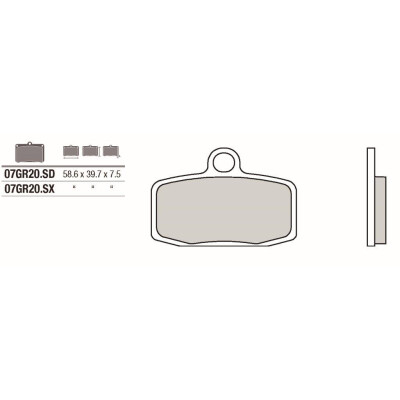 Set pastiglie freno BREMBO 07GR20SDBRE