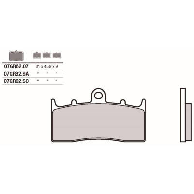 Kit pastiglie freno anteriori Brembo Racing Sinter
