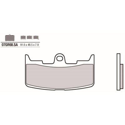 Set pastiglie freno BREMBO 07GR68SABRE