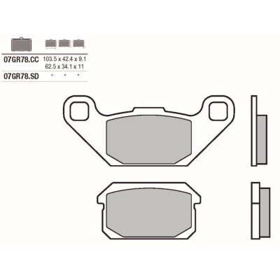 Set pastiglie freno BREMBO 07GR78SDBRE