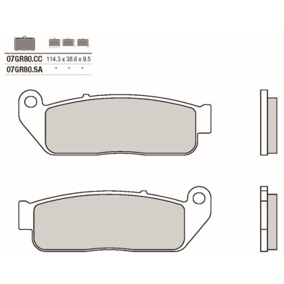 Set pastiglie freno BREMBO 07GR80CCBRE