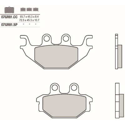 Set pastiglie freno BREMBO 07GR81SPBRE