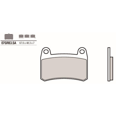 Set pastiglie freno BREMBO 07GR83SABRE