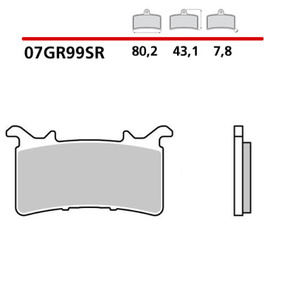 Set pastiglie freno BREMBO 07GR99SRBRE