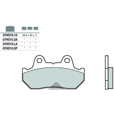 Set pastiglie freno BREMBO 07HO10LABRE