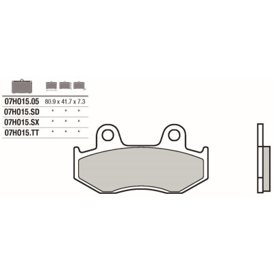 Set pastiglie freno BREMBO 07HO15SDBRE