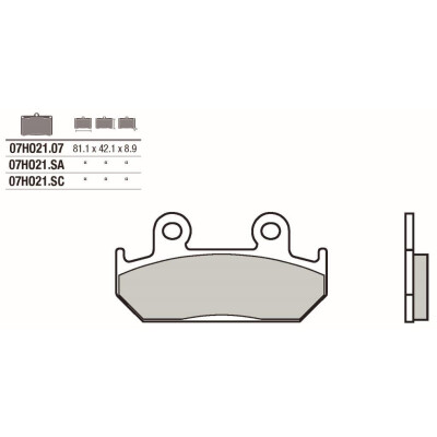 Set pastiglie freno BREMBO 07HO2107BRE