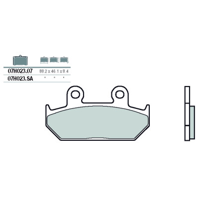 Set pastiglie freno BREMBO 07HO23SABRE