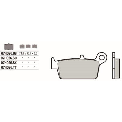 Set pastiglie freno BREMBO 07HO26SDBRE