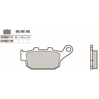 Set pastiglie freno BREMBO 07HO2711BRE