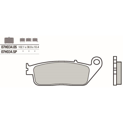 Set pastiglie freno BREMBO 07HO3405BRE