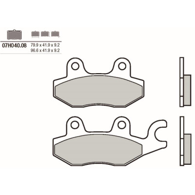 Set pastiglie freno BREMBO 07HO4008BRE