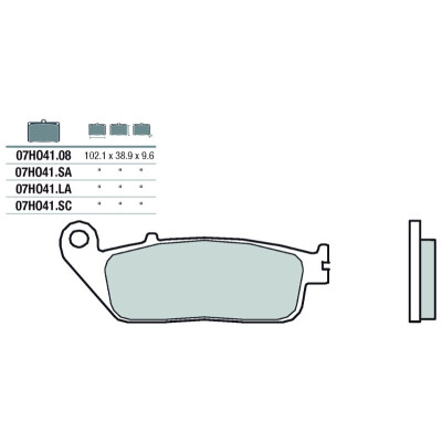 Kit pastiglie freno anteriori Brembo Racing Sinter