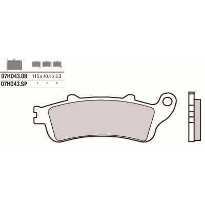 Set pastiglie freno BREMBO 07HO4308BRE