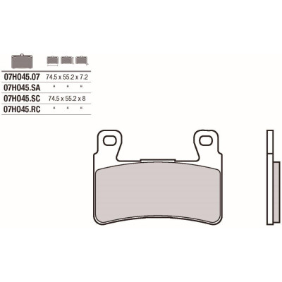Set pastiglie freno BREMBO 07HO4507BRE