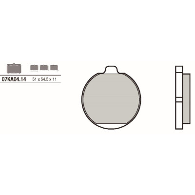 Set pastiglie freno BREMBO 07KA0414BRE