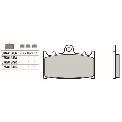 Set pastiglie freno BREMBO 07KA13SABRE
