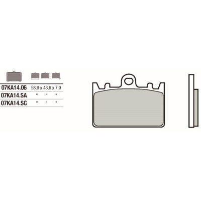 Set pastiglie freno BREMBO 07KA1406BRE