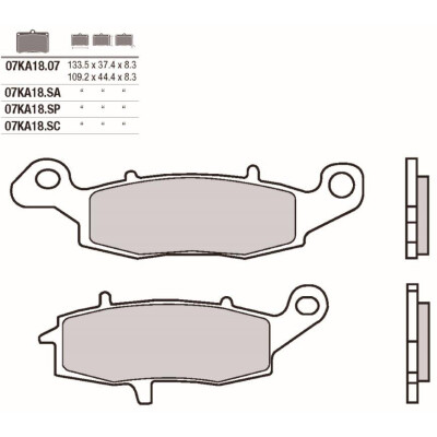 Kit pastiglie freno anteriori Brembo Racing Sinter