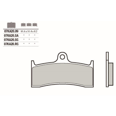 Set pastiglie freno BREMBO 07KA20SABRE