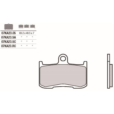 Set pastiglie freno BREMBO 07KA23RCBRE