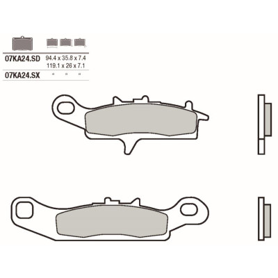 Set pastiglie freno BREMBO 07KA24SDBRE