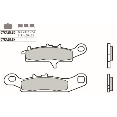 Set pastiglie freno BREMBO 07KA25SDBRE