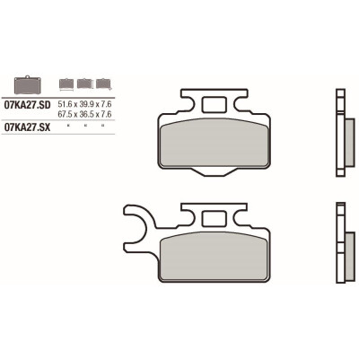 Set pastiglie freno BREMBO 07KA27SDBRE