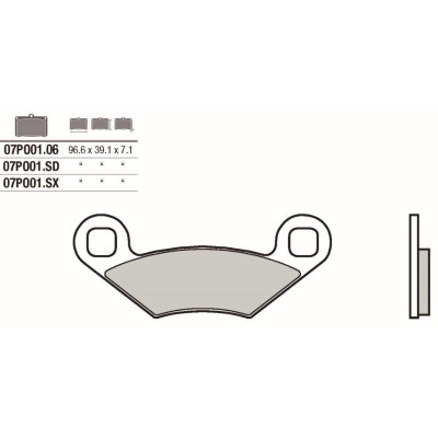 Set pastiglie freno BREMBO 07PO01SDBRE