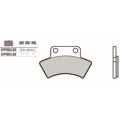 Set pastiglie freno BREMBO 07PO03SDBRE