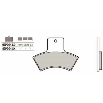 Set pastiglie freno BREMBO 07PO04SDBRE