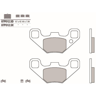 Set pastiglie freno BREMBO 07PO12SDBRE