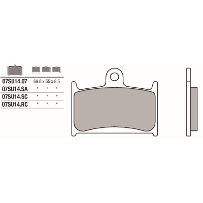 Set pastiglie freno BREMBO 07SU14LABRE