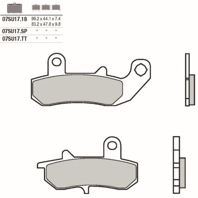 Set pastiglie freno BREMBO 07SU1718BRE