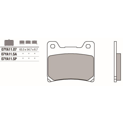 Set pastiglie freno BREMBO 07YA11SABRE
