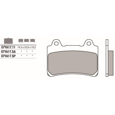 Set pastiglie freno BREMBO 07YA17SABRE