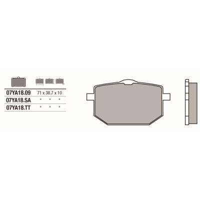 Set pastiglie freno BREMBO 07YA18TTBRE