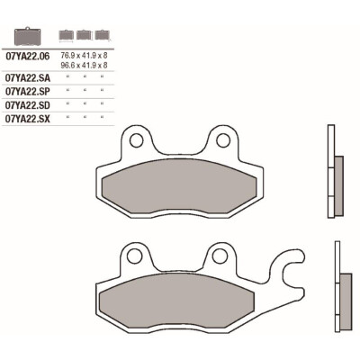 Set pastiglie freno BREMBO 07YA22SABRE